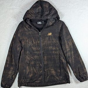 New Balance Black and Gold Hooded Jacket